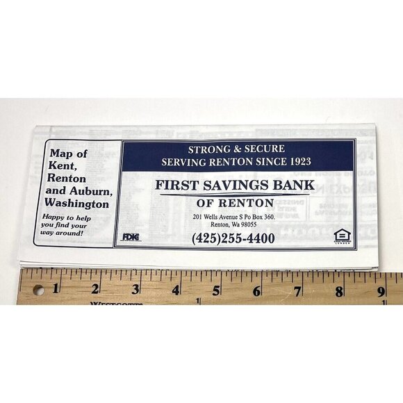 1999 Travel Transportation Street MAP of KENT, RENTON, & AUBURN, Washington EUC - Picture 2 of 5